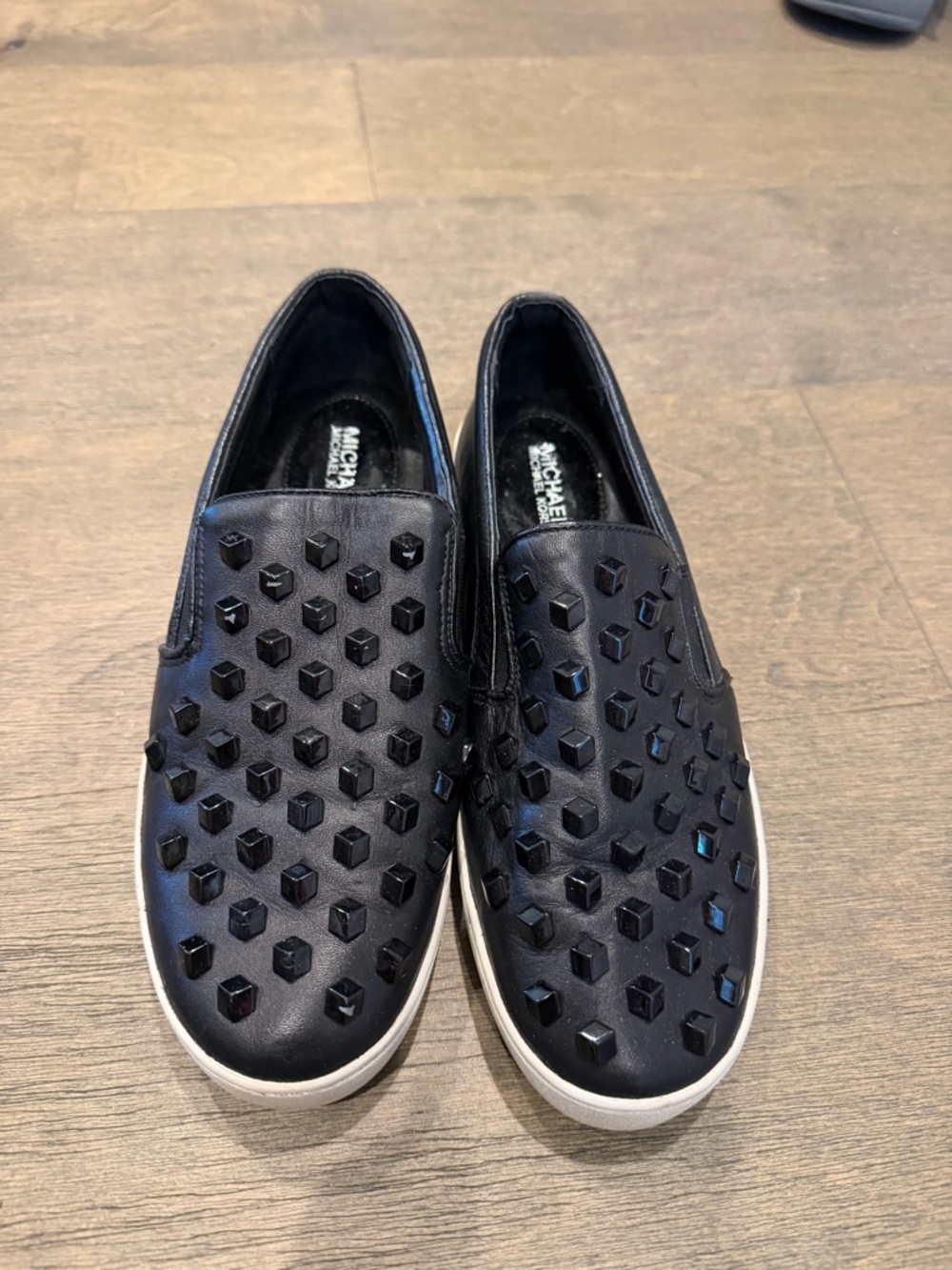 Michael Kors Black Studded Slip-On Sneakers